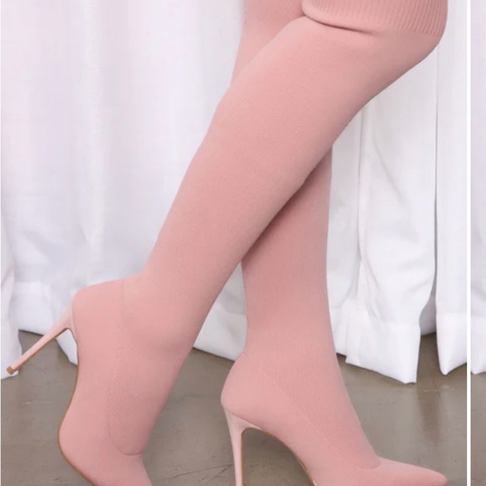 Fashion Nova Pink New York Angel Boots